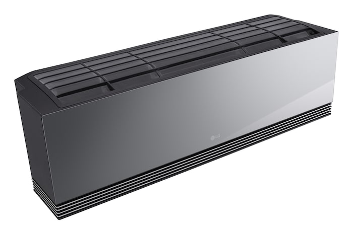 เครื่องปรับอากาศ LG พร้อมคุณสมบัติ Proactive Energy Control สมาร์ทโฟนแสดงกราฟพลังงานพร้อมคำเตือนสีแดง ซึ่งจัดการความเย็นและขีดจำกัด ข้อความ: 'การควบคุมพลังงานเชิงรุก การควบคุมอัจฉริยะช่วยจัดการความเย็นและกำหนดขีดจำกัดพลังงาน'